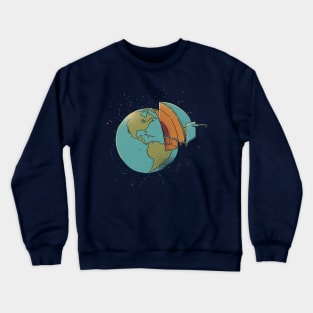 Earth Cake Earth Day Ecology Earth Map by Tobe Fonseca Crewneck Sweatshirt